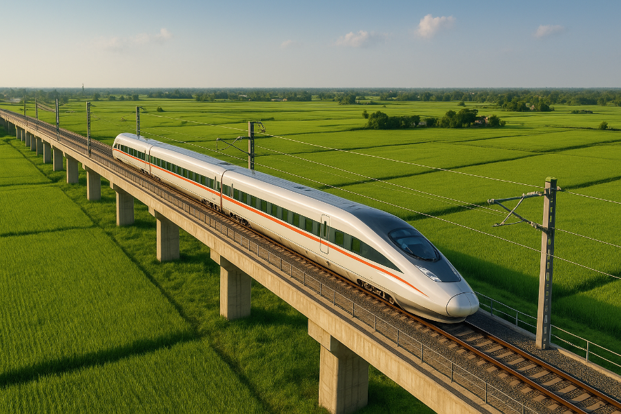 VinSpeed tăng tốc, chuẩn bị khởi công tuyến đường sắt tốc độ 350km/h nối TP. HCM – Cần Giờ